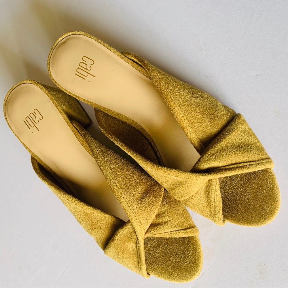Cabi Marigold Open Toe Mule Heeled Sandals NWOT